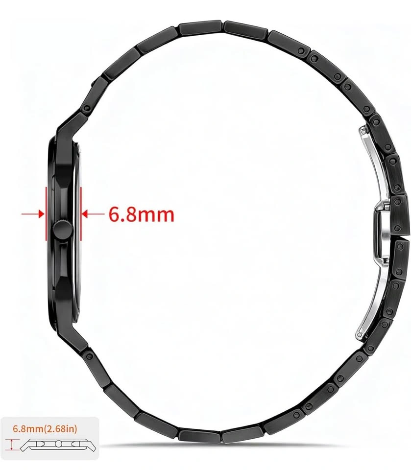 HANNAH MARTIN Men's Watch, 6.8mm Ultra Thin Minimalist Quartz - photo 4