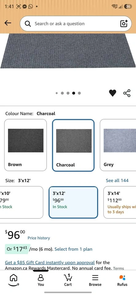 Brand New Hallway Runner Rug 3x12 Charcoal - Indoor/Outdoor - photo 3