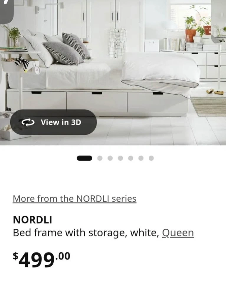 NORDLI King Bed Frame with 6 Drawers - photo 2