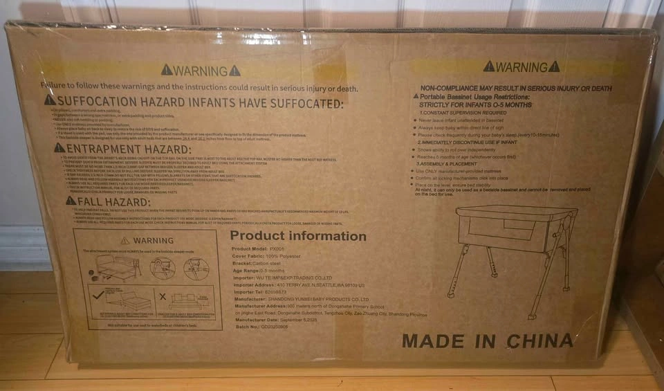 Brand New Baby Bedside Bassinet Sleeper with Wheels - photo 3