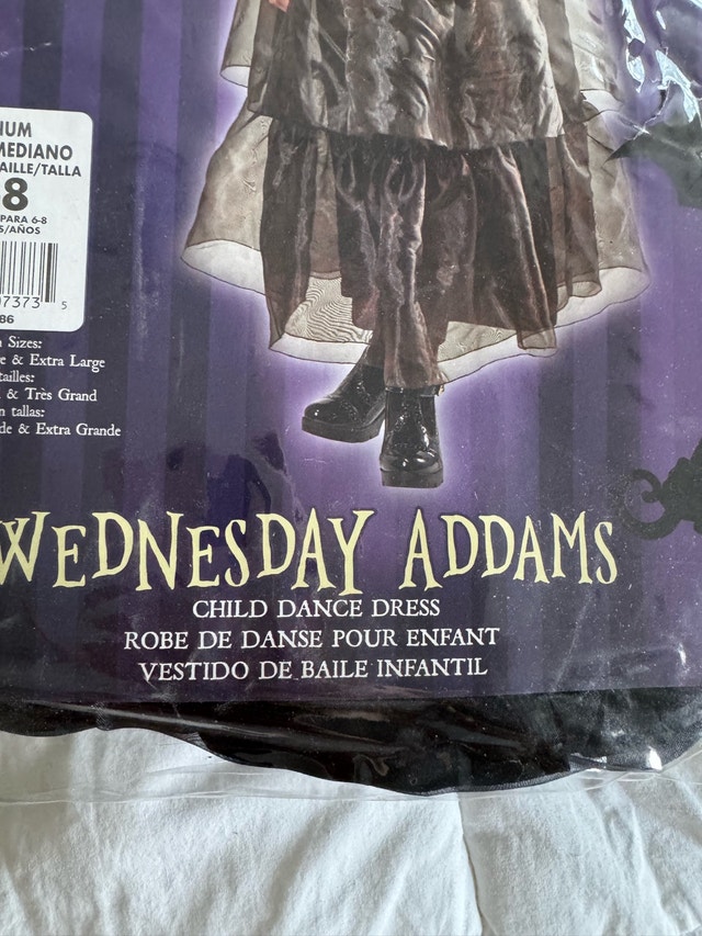 Brand New Wednesday Addams Kids Halloween Costume Size 7-8 - photo 4
