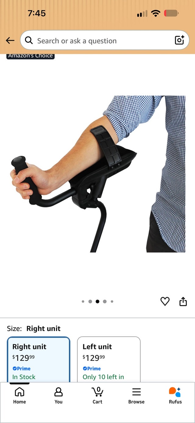 Brand New Forearm Crutch Adult - Right, Modern Design - photo 2