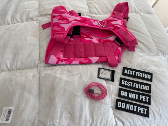 Brand New Pink XL Reflective Glow Dog Harness with Tags - photo 5