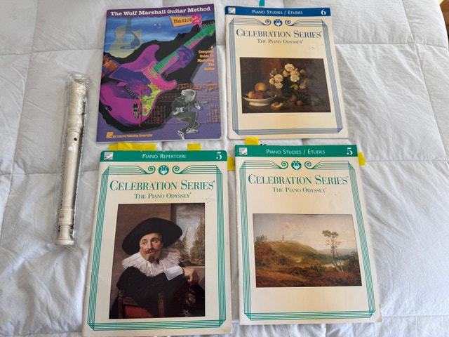 Sheet music Lot!! mostly piano and guitar and a recorder