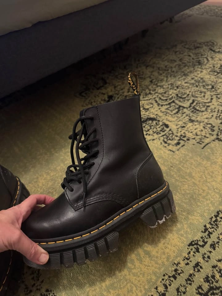 Dr. Martens Audrick 8-Eye Platform Boots, Black Leather, Women's - photo 2