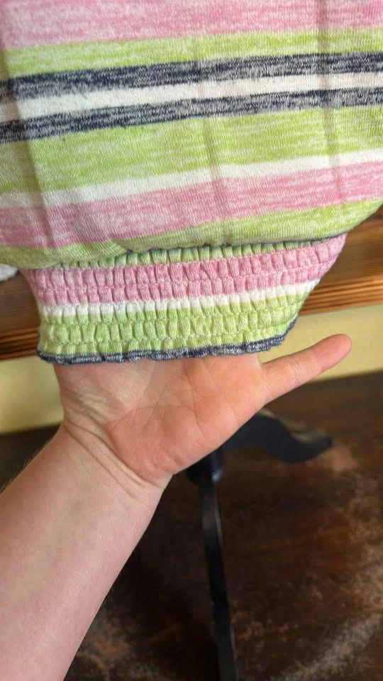 Ricki’s Striped Pink and Green Women's Top - photo 2