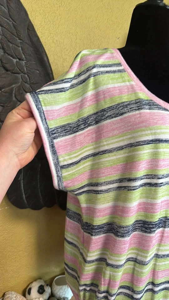 Ricki’s Striped Pink and Green Women's Top - photo 4