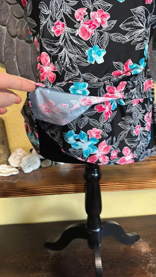 Christina Floral Black Swim Top - photo 3