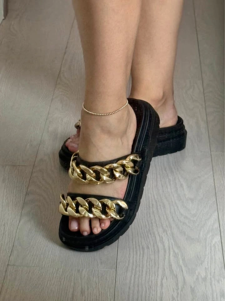 Gold Chain Platform Slides