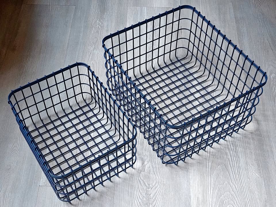 Two Premium Wire Storage Baskets (OUI)
