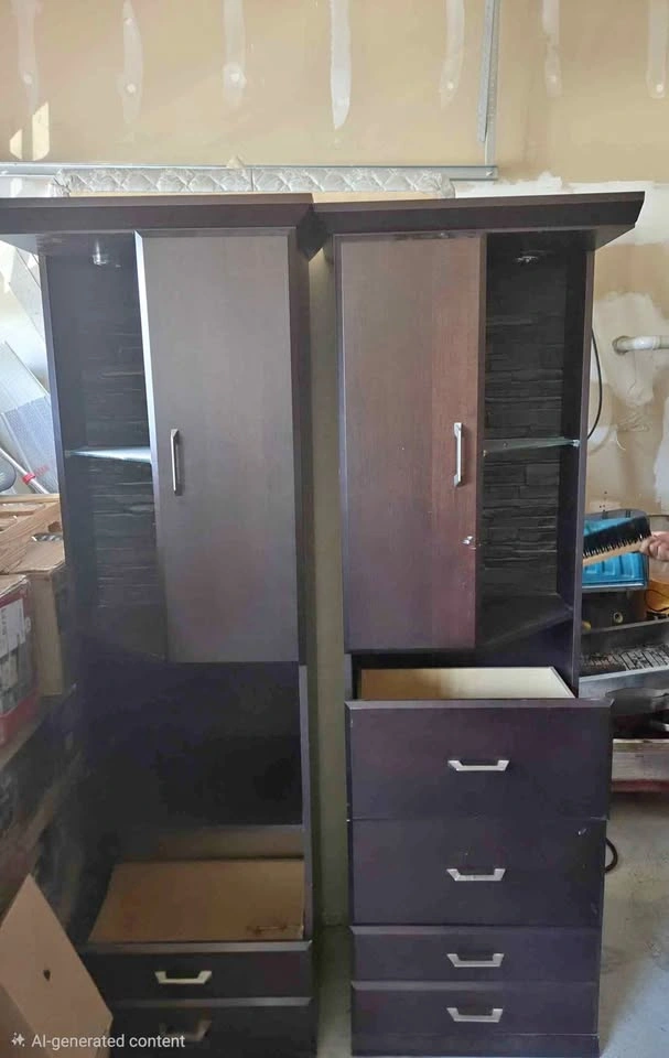 Modern Espresso Storage Towers / Bookcases
