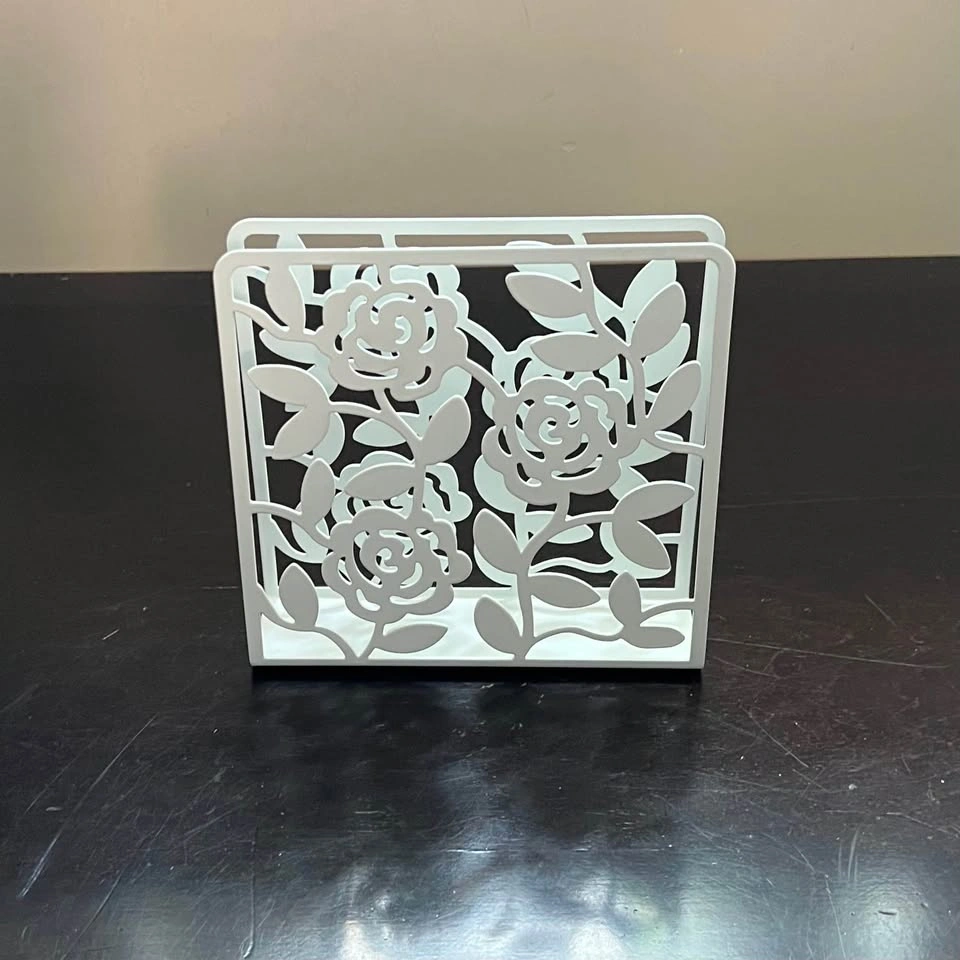 Ikea Metal off White Floral Napkin Holder - photo 2