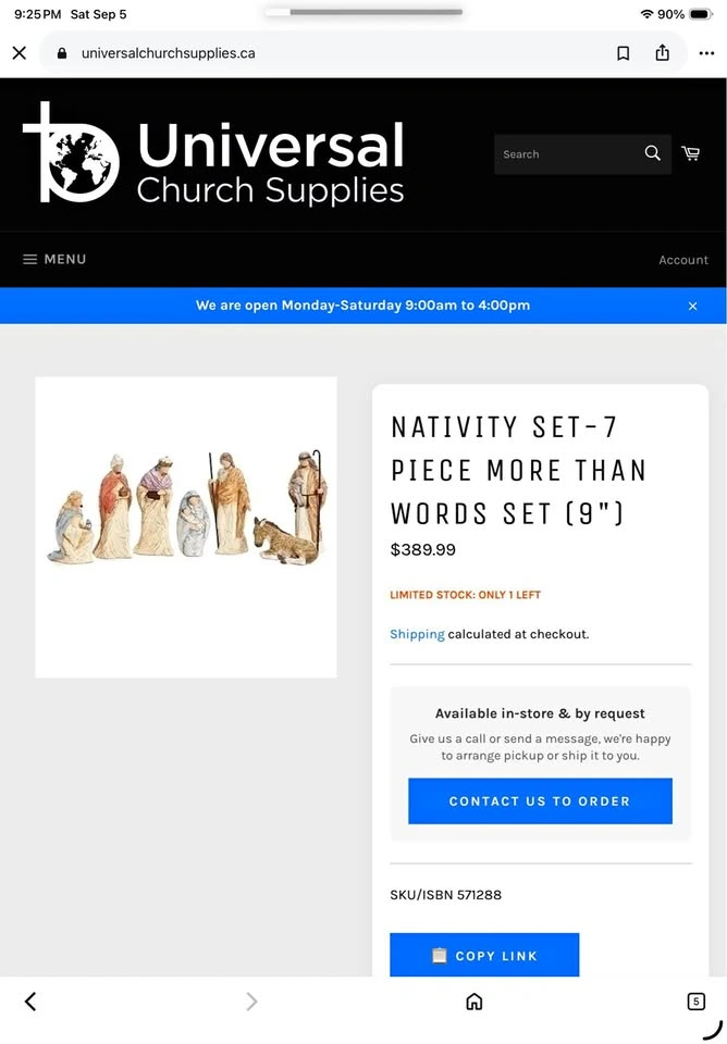7 piece nativity set