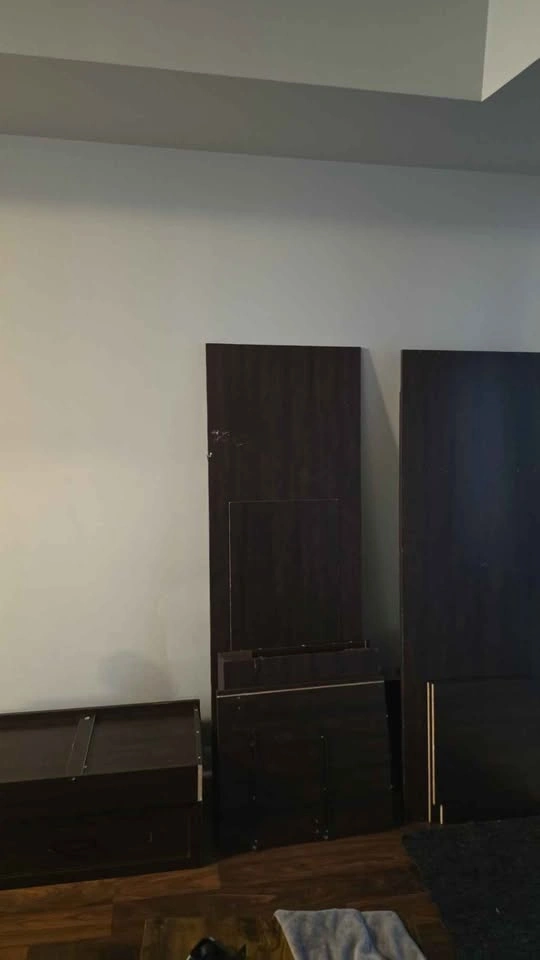 Dark Brown 4-Door Wardrobe with Drawers (get a free robot sweepe - photo 5