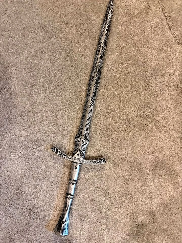 Halloween costume sword and spiked flail