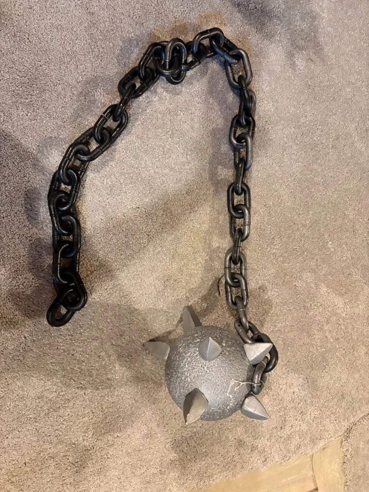 Halloween costume sword and spiked flail - photo 4