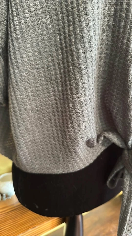 SHEIN Gray Tie-Front Cover up/Crop Top - photo 5