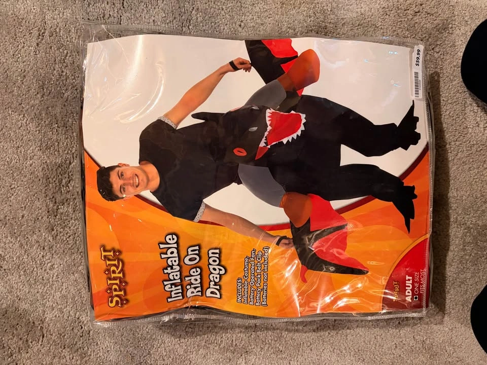 Inflatable ride on Dragon Halloween costume - photo 2