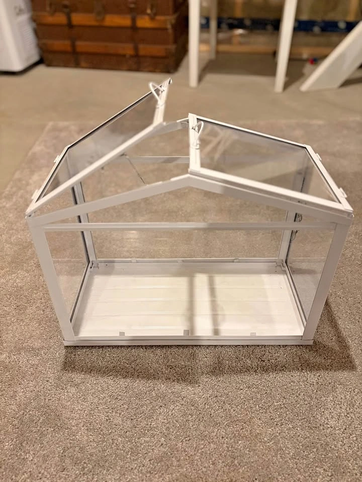 White Mini Greenhouse / Wedding Card Box & Terrarium