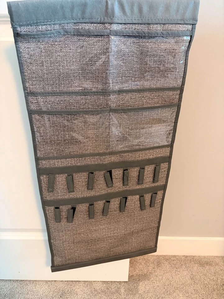 Hanging Pocket Organizer grey & clear - photo 2
