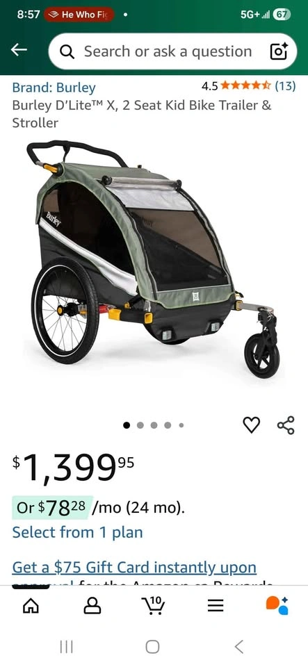 Burley D'lite X – 2-Seat Kids Bike Trailer & Stroller - photo 4