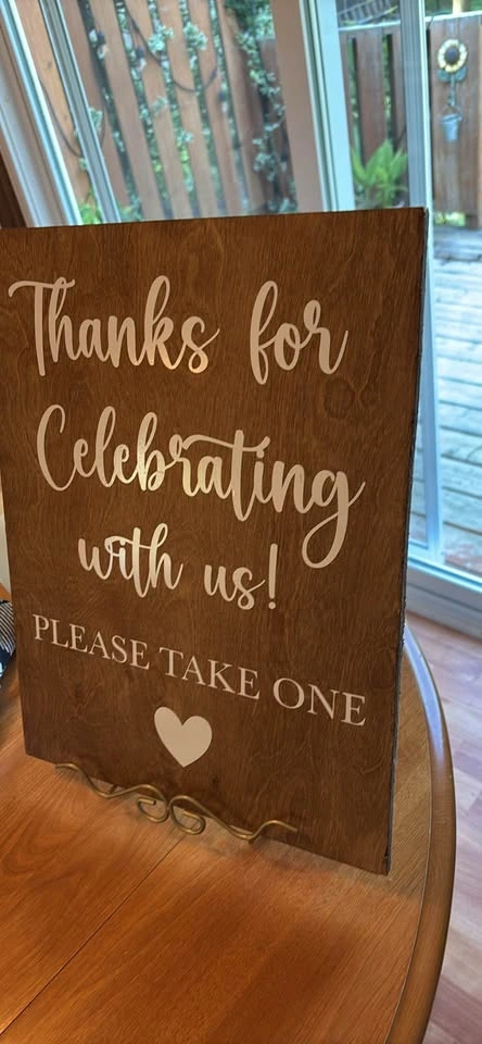 Wooden Wedding favour Sign - photo 2