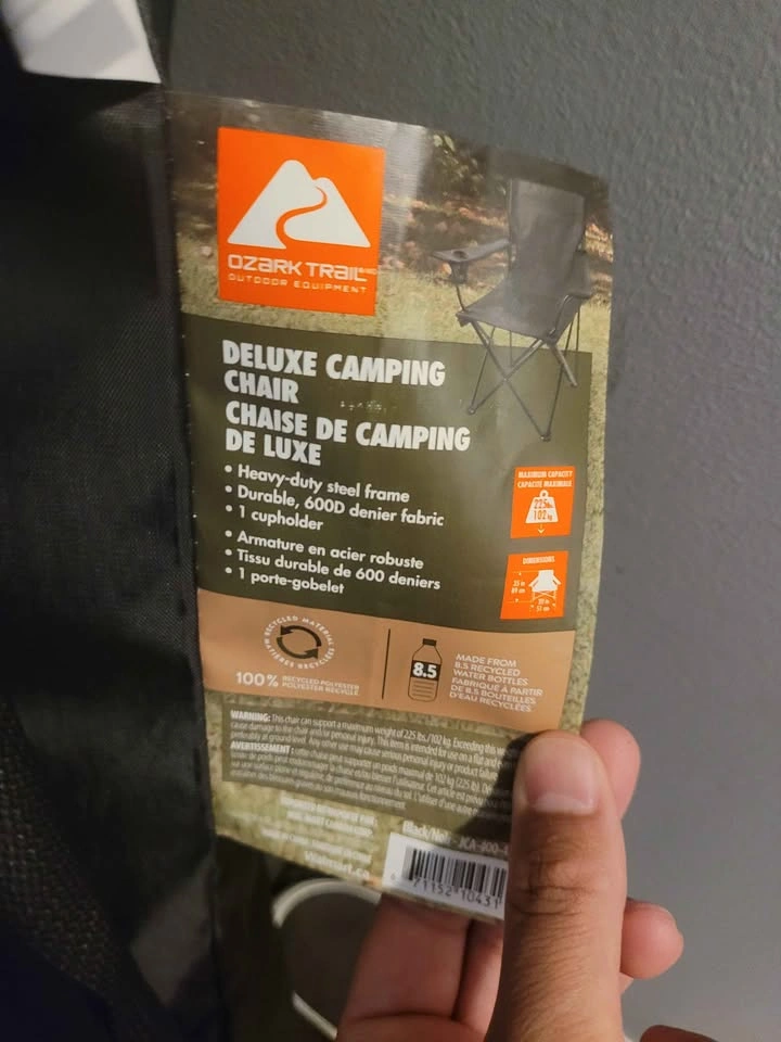 2 × Ozark Trail Deluxe Camping Chairs - Brand New! - photo 3