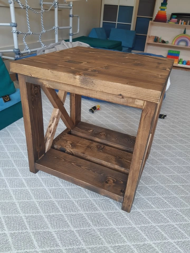 Pair of Handmade Solid Wood Side Tables - photo 3