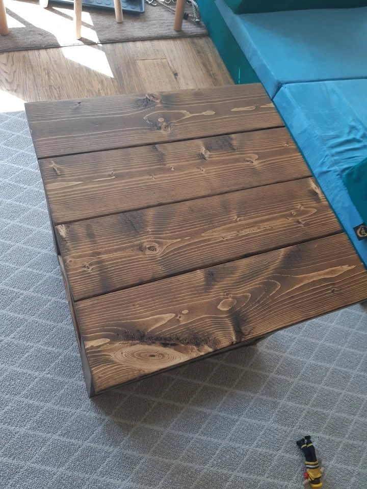 Handmade Solid Wood Side Table – Rustic Farmhouse End Table - photo 5