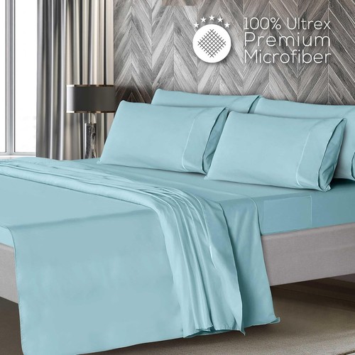 Mueller Premium Hotel UltraTemp 6-Piece Queen Sheet Set Aqua - photo 3