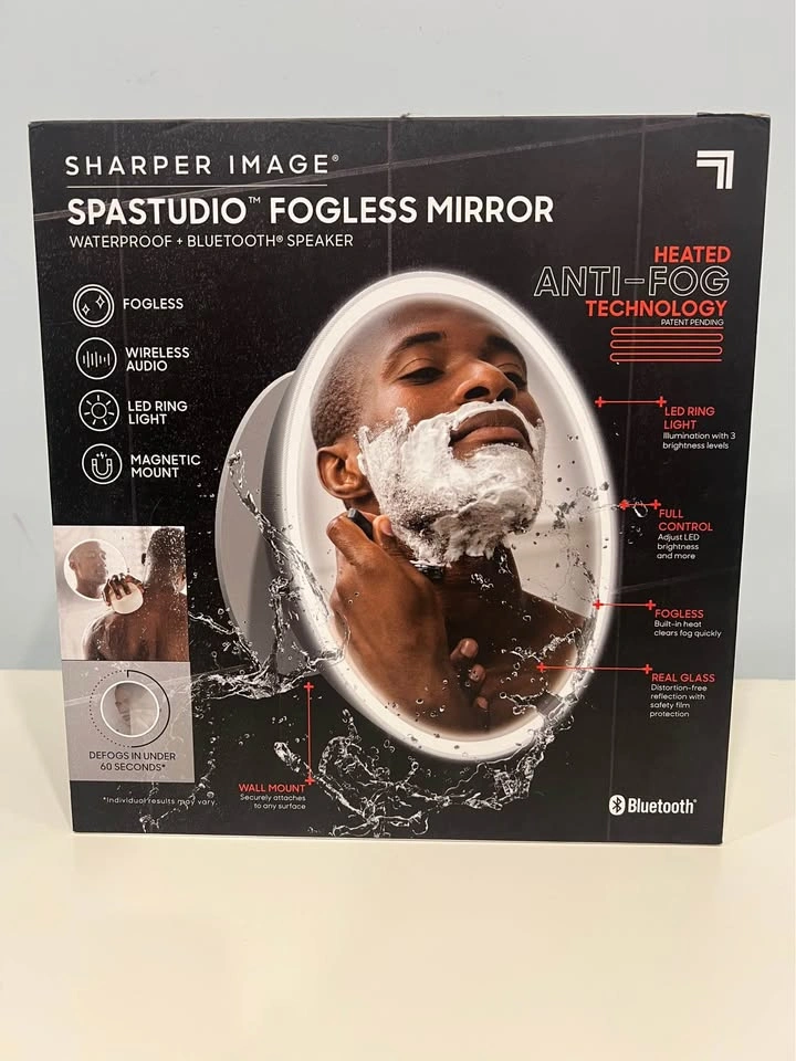 SEALED Fogless Bathroom Mirror and Speaker - photo 2