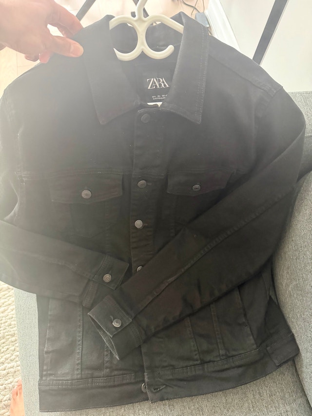 Zara Men's Denim Jackets – Blue & Black, Trucker Style - photo 4