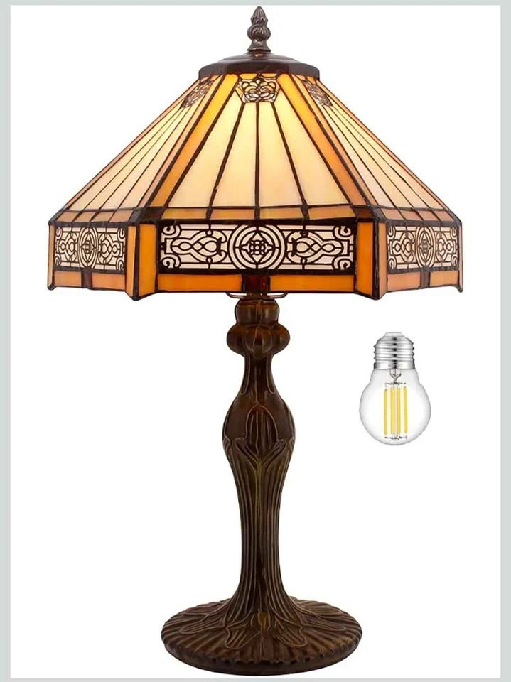 Tiffany Style Mission Stained Glass Table Lamp - photo 2