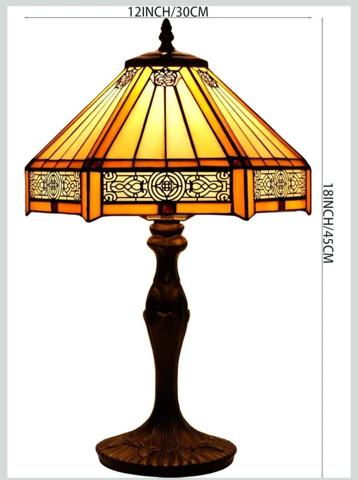 Tiffany Style Mission Stained Glass Table Lamp - photo 3