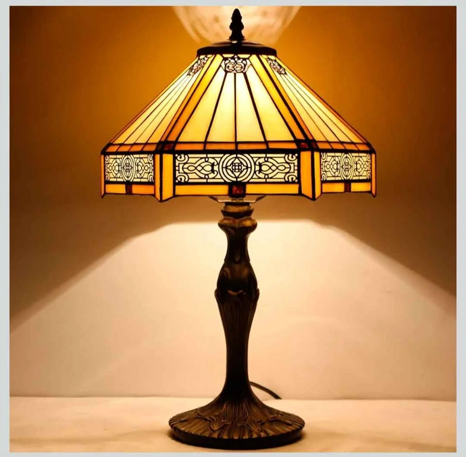 Tiffany Style Mission Stained Glass Table Lamp - photo 4
