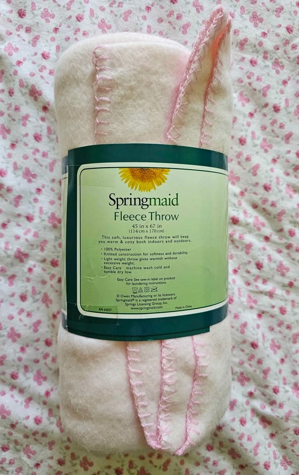 Brand New Springmaid Soft Fleece Throw Blanket - 45" x 67" - photo 2