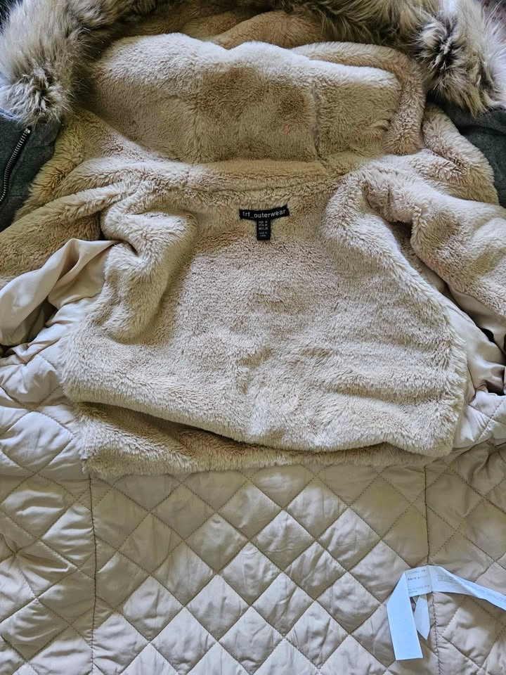 Brand New Zara TRF Faux Fur Hooded Wool Blend Parka - Size M - photo 3
