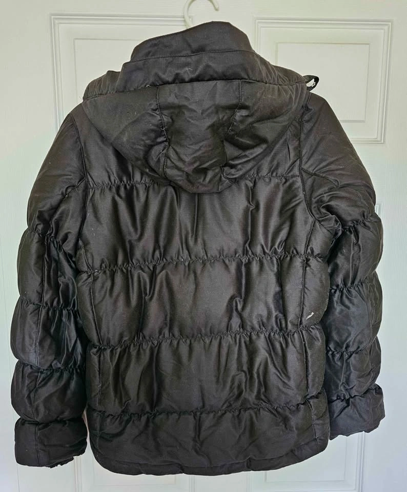 PUMA Women's Black & Coral Pink Puffer Winter Jacket - Size S - photo 2