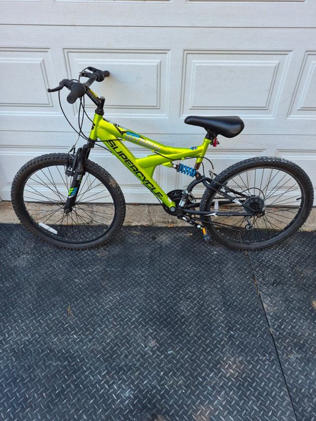 24'' wheel Green supercycle nitrous dual suspension