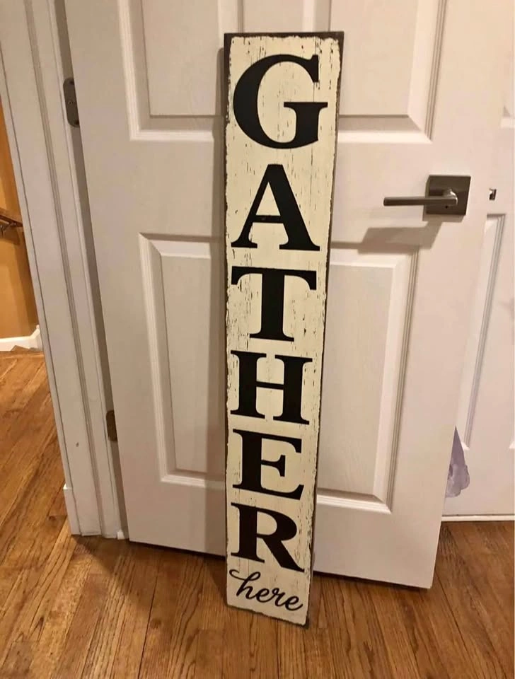 NEW Gather Here - farmhouse wood wall decor