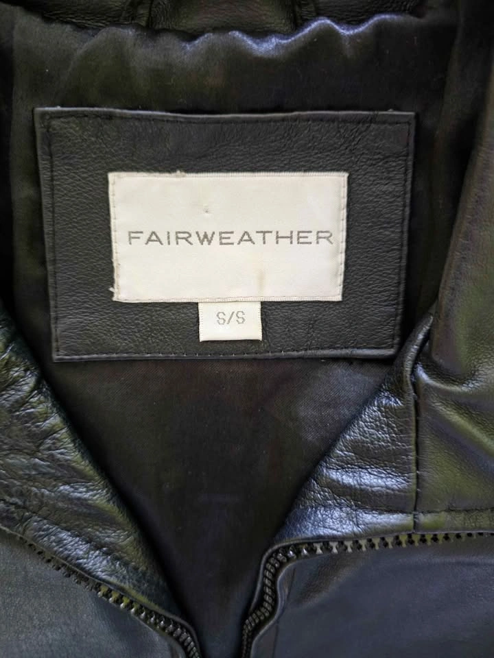 FAIRWEATHER Women's Black 100% Genuine Leather Zip-Up Jacket - S - photo 3