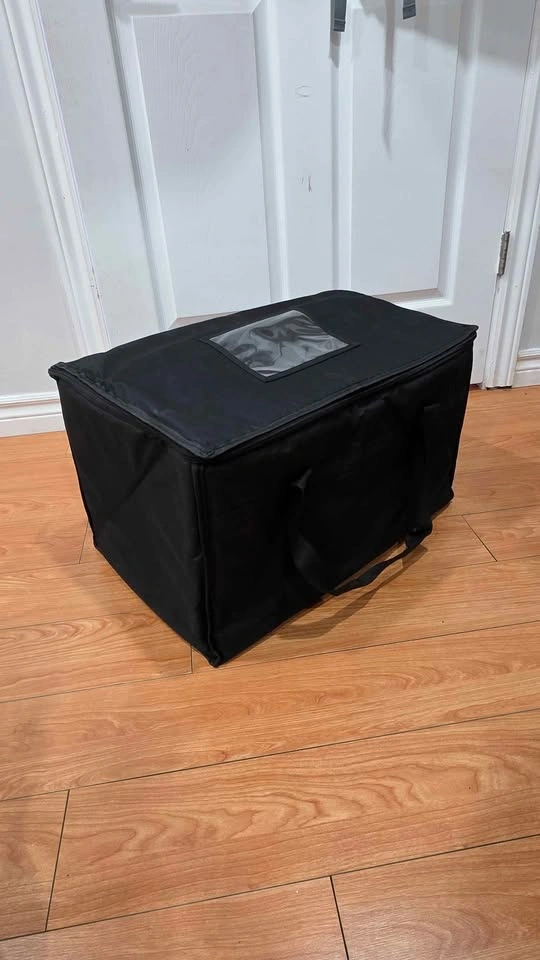 Black Insulated Food Delivery Bag 22" X 14" X 13" - photo 2