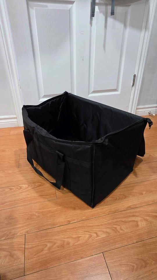 Black Insulated Food Delivery Bag 22" X 14" X 13" - photo 3