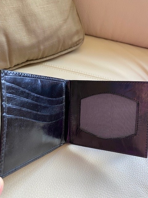Black leather wallet for man or woman - photo 3