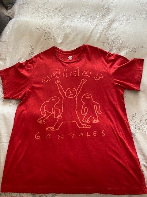 Adidas Gonzales red T shirt size XL