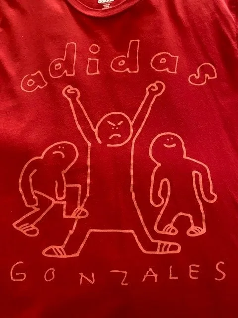 Adidas Gonzales red T shirt size XL image indicator(2)