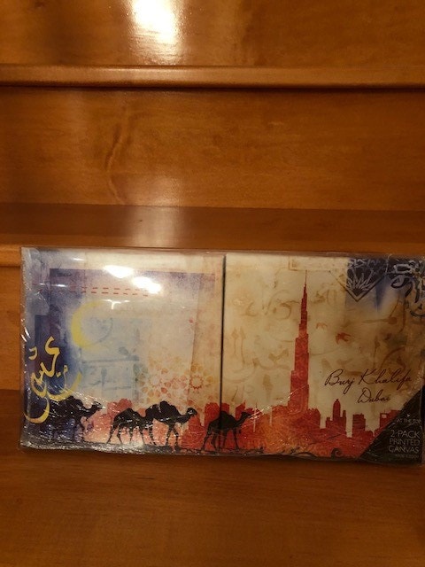 Burj Khalifa 2 pack printed Canvas picture frames