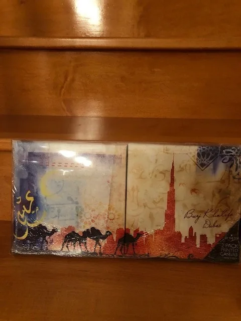 Burj Khalifa 2 pack printed Canvas picture frames