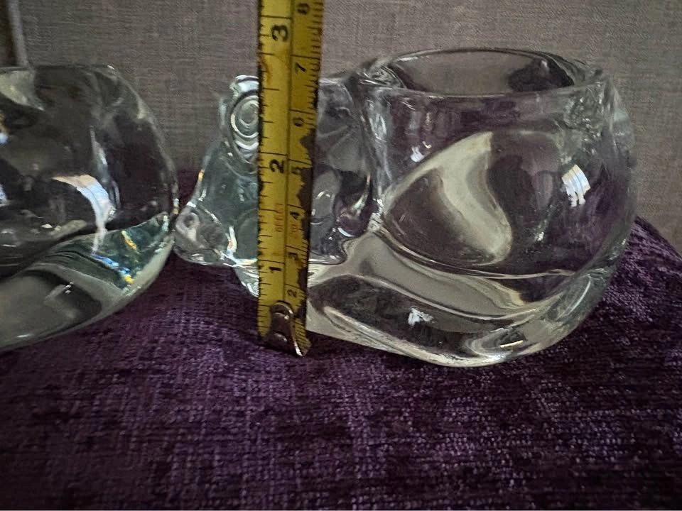 Vintage Indiana Glass Sleeping Cat Votive Candle Holders - Set o - photo 5