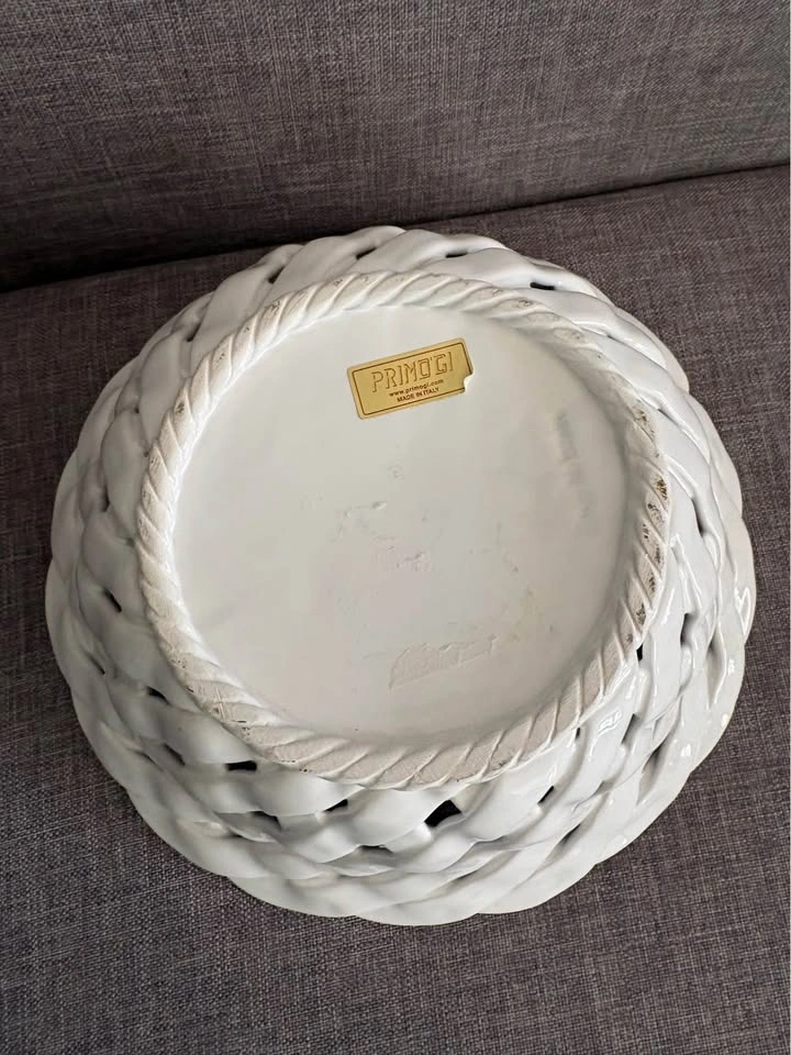 Vintage Primo'Gi Italian Woven Ceramic Bowl - Made in Italy - photo 3